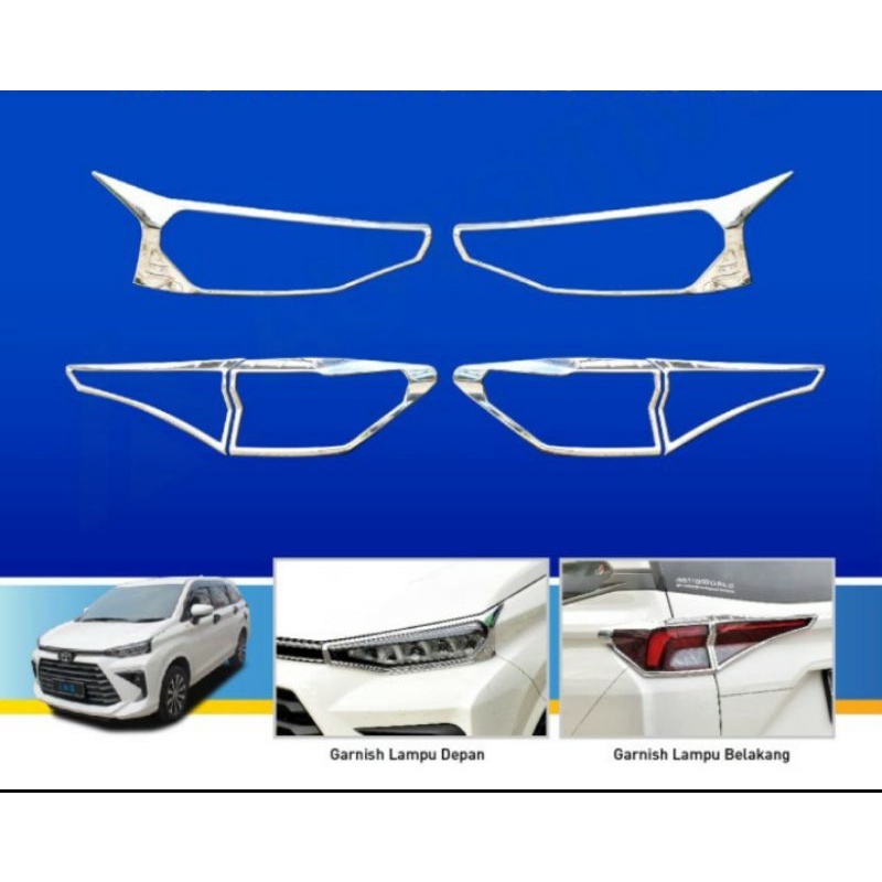 PAKET GARNISH LAMPU CHROME ALL NEW AVANZA/XENIA 2022