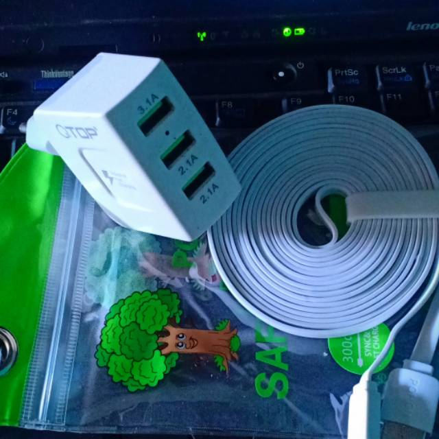 Original  Q Top 4 Ampere Charger free Kabel Data pohon Fast Charging