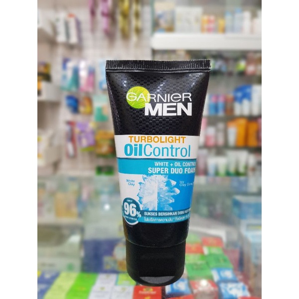 Garnier Men Turbolight White+Oil Control 50 ml / Sabun Wajah / Sabun Wajah Garnier Men