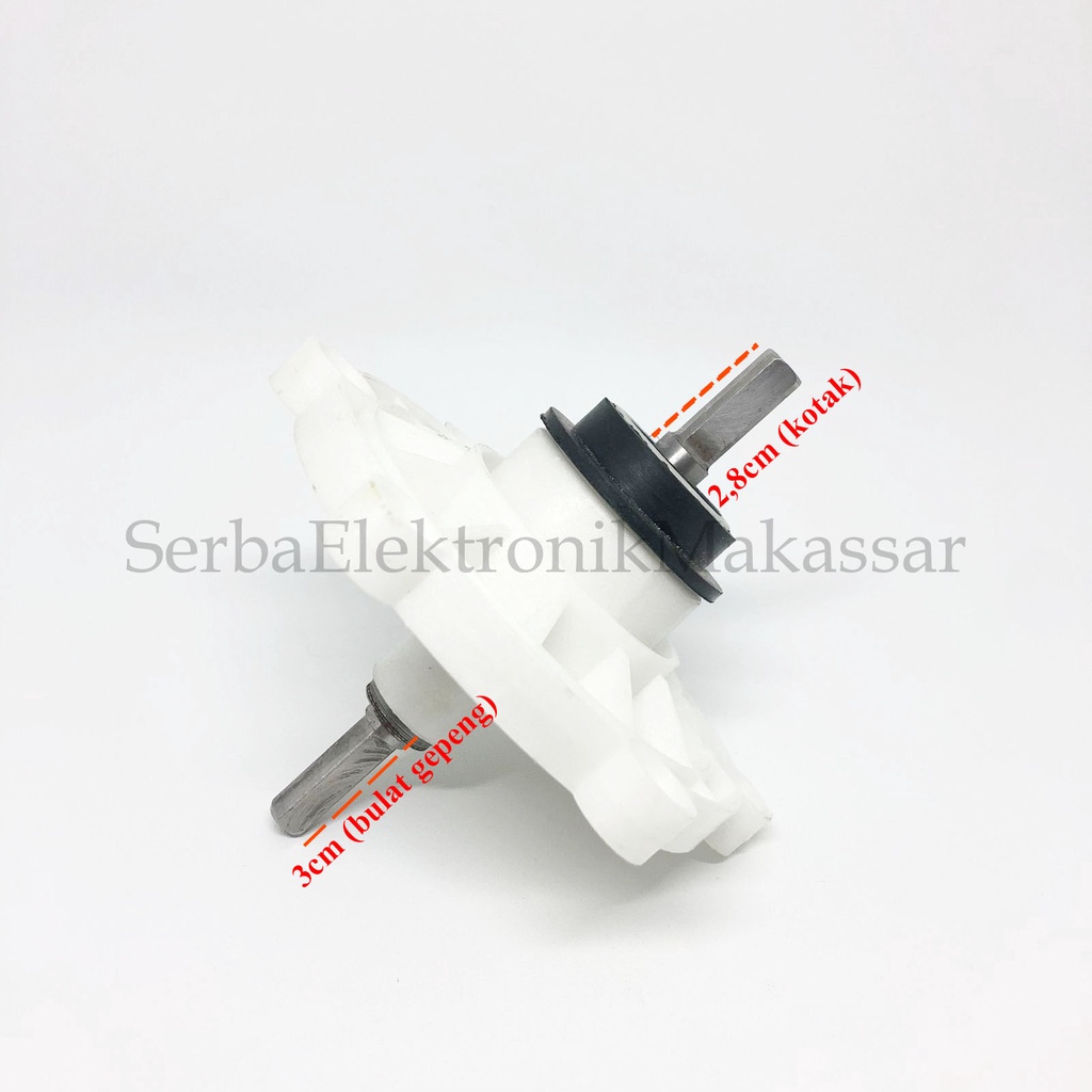 Gearbox Mesin Cuci Sanyo As Atas Kotak As Bawah Oval Gear Box MC Sanyo As Segi