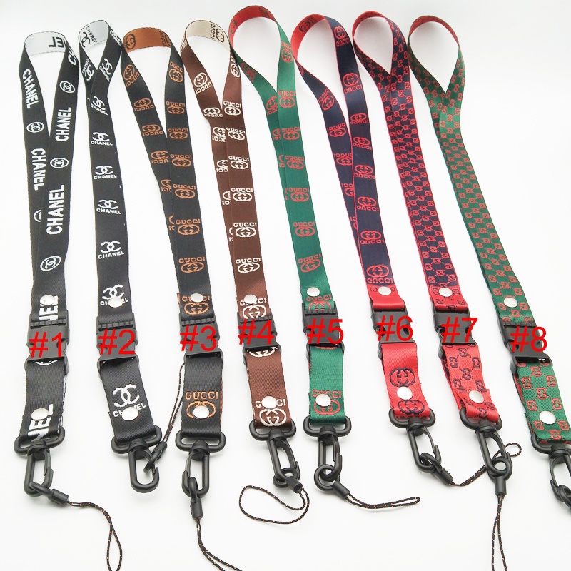 Tali Lanyard Leher Gantungan Kunci 8 Warna Anti Jatuh Untuk Case Ponsel Kamera Kartu ID