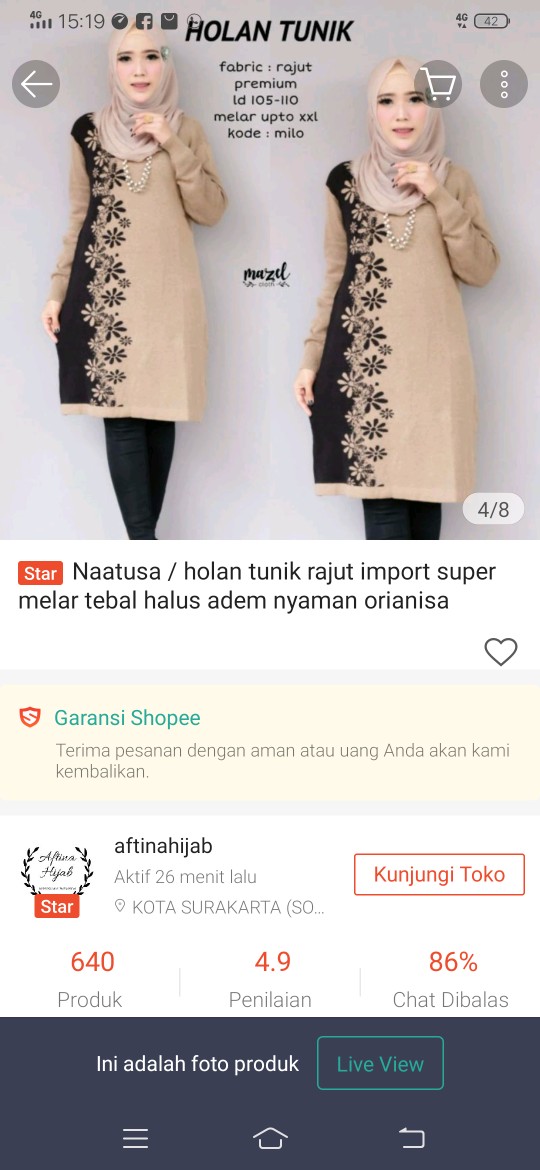 Parii / Batik / Kirana Tunik Rajut Import Super Melar Tebal Halus Adem Nyaman Orianisa