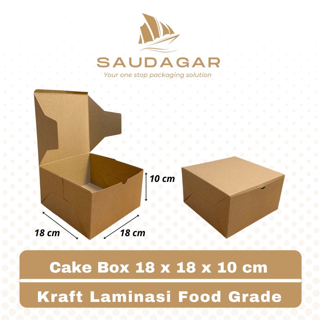 Cake box kraft / kotak kue bolu / tart / ulang tahun