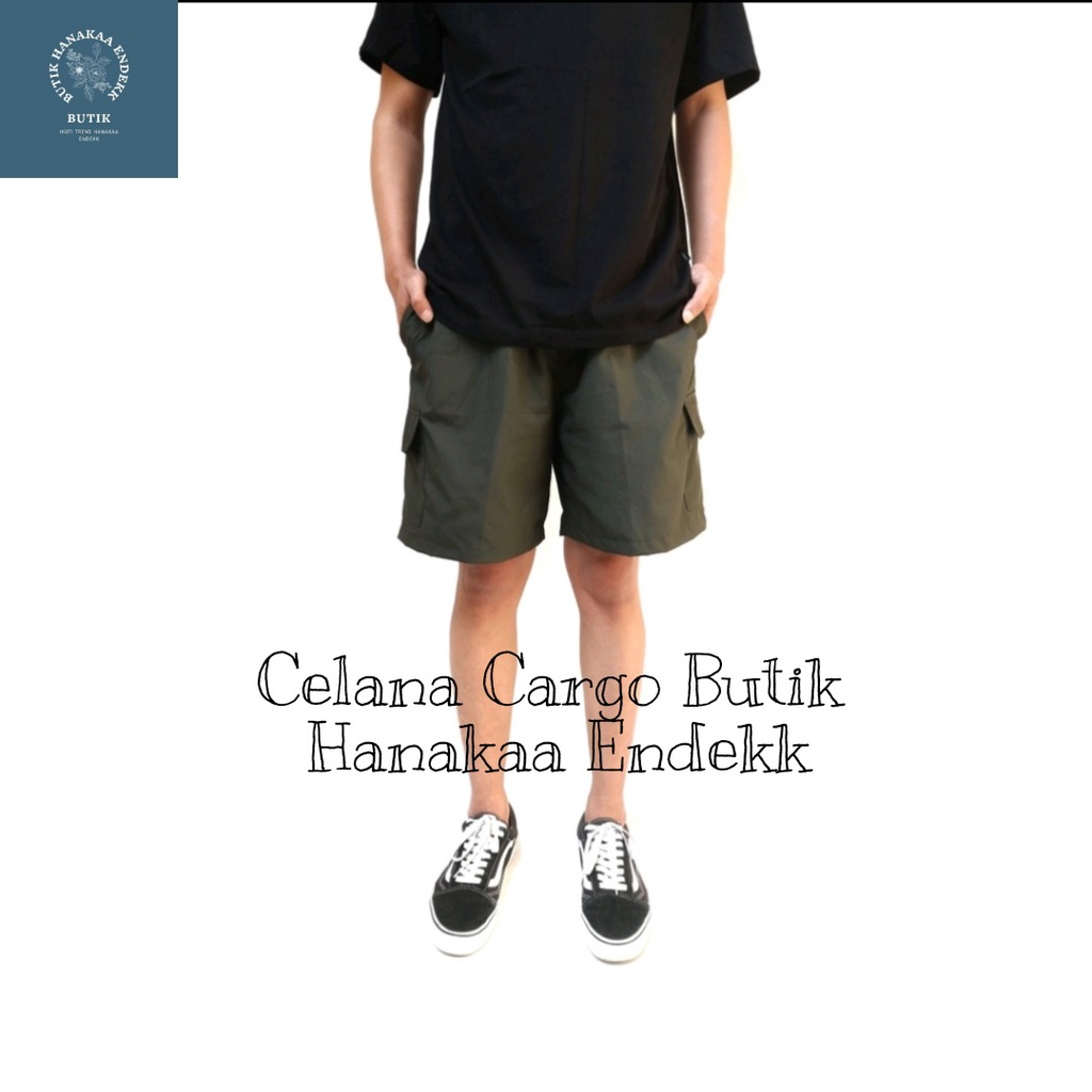 Celana Pendek BoardShort Cargo Cotton Goods Pria/Wanita (Unisex)