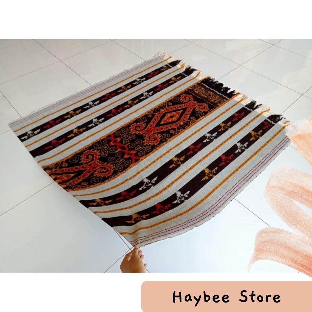 Kain Tenun Blanket Troso Jepara Warna Merah abu Coklat kaen tenunan asli motif batik khas solo jogja