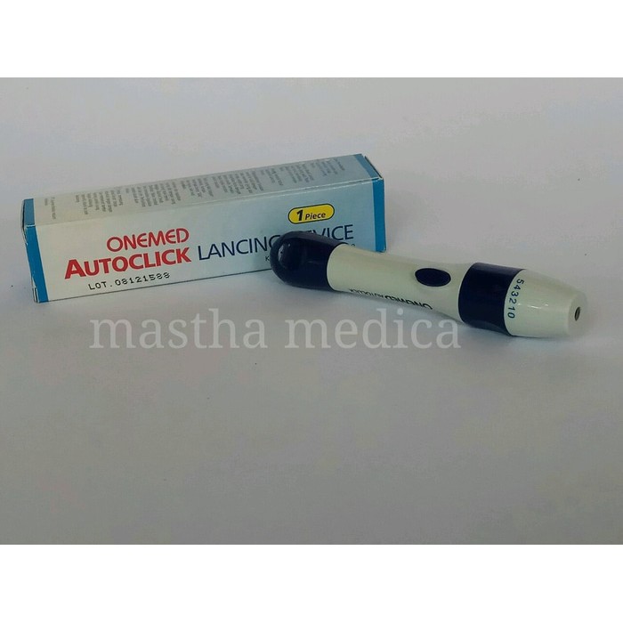 Pen Lancet / Pena check up / Pen Jarum AutoClick Lancing Device Onemed