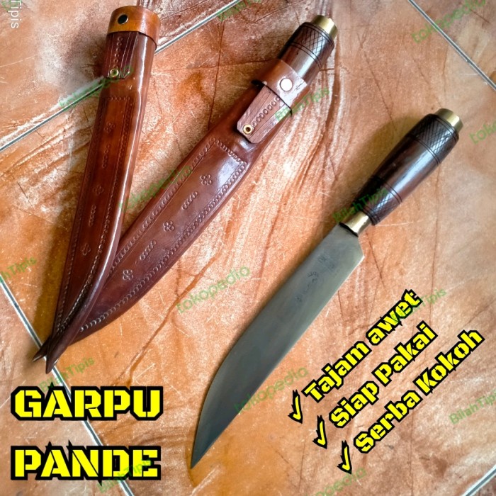 Pisau Seset Kulit - Pisau Dapur, Pisau Cap Garpu Lokal Untuk Seset/Sisit/ Sembelih -