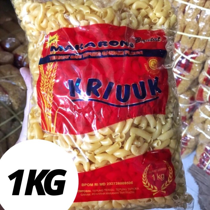 

PROMO MAKRONI MURAH / MAKARONI MENTAH / MAKRONI BANTAT KUNING KRIUK 1 KG