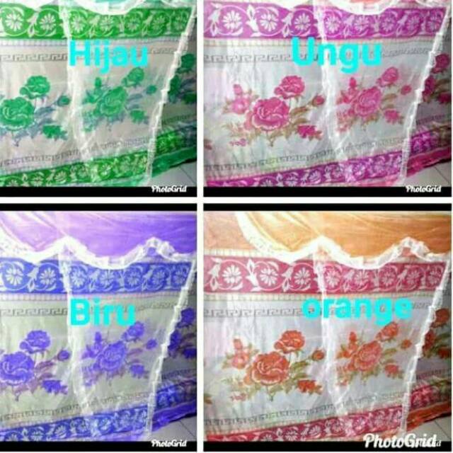 Kelambu kembang rose ukuran 180×200