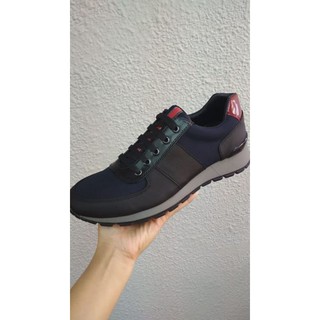mens navy prada trainers