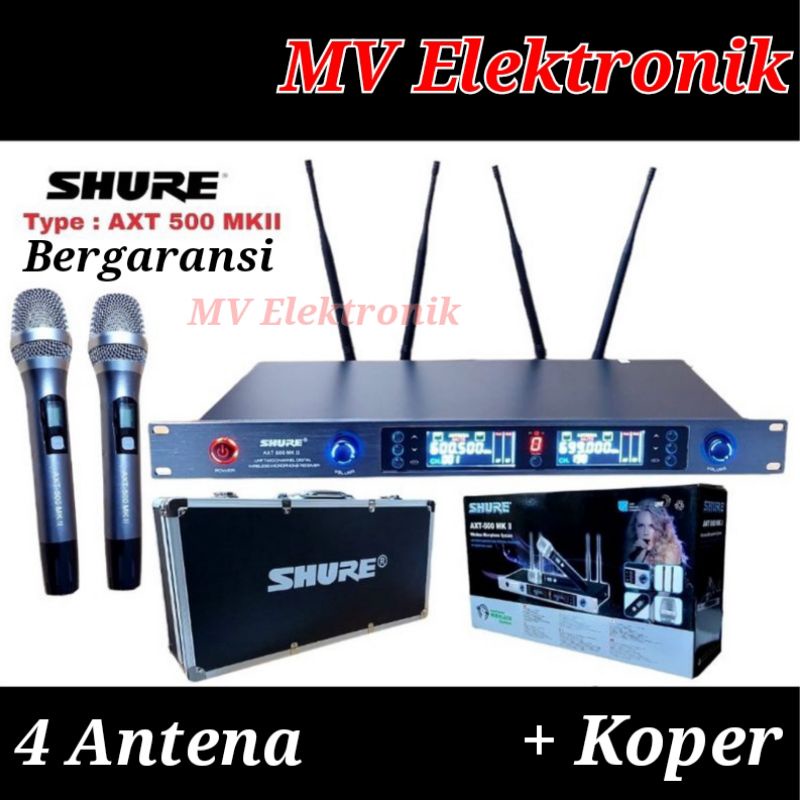 Mic Wireless SHURE AXT500 UHF Microphone Pegang AXT 500