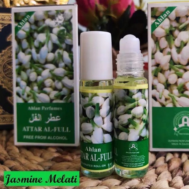 Parfum Arab Attar Full Jasmine Melati Roll On 6ml Non Alkohol Original by Ahlan Perfume Makkah