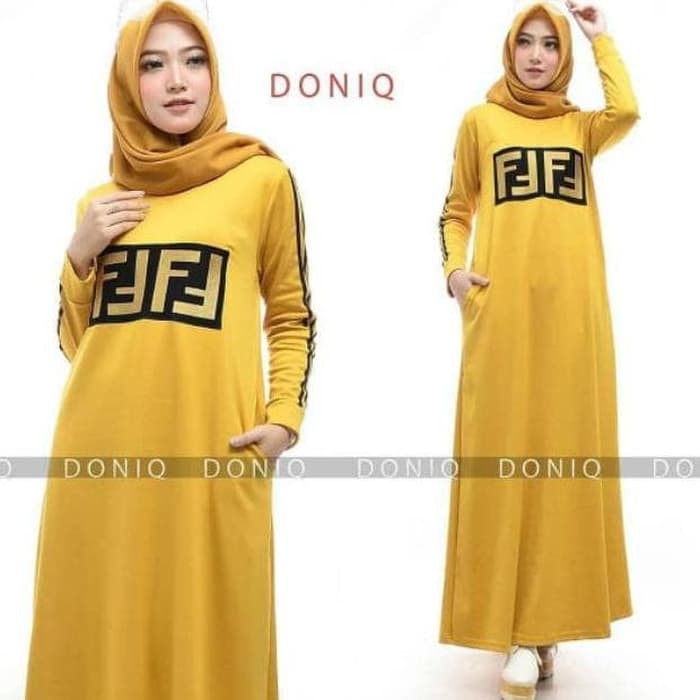 IKO FENDY DRESS VOL 2/DRESS MUSLIM/FASHION WANITA/GAMIS PROMO/GAMIS - Hitam