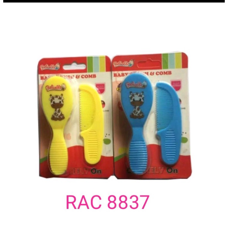 Reliable sisir brush &amp; comb set bayi isi dua