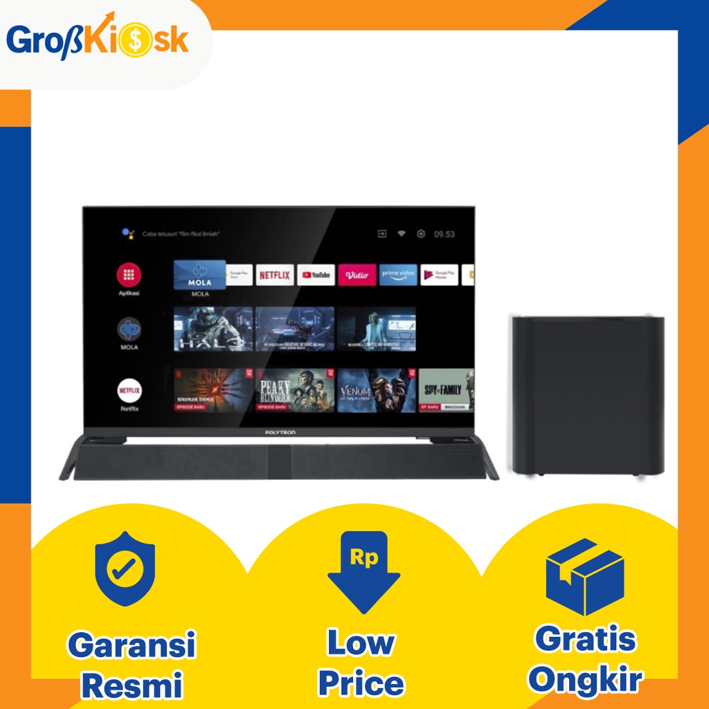 LED TV 32 Inch ANDROID TV Polytron PLD 32BAG9953/E+SWF0241