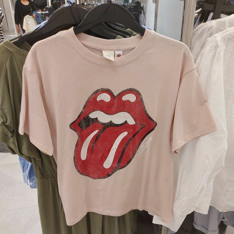 NEW H&M WOMAN KAOS ROLLING STONES