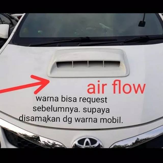 air flow atau kap mesin mobil universal