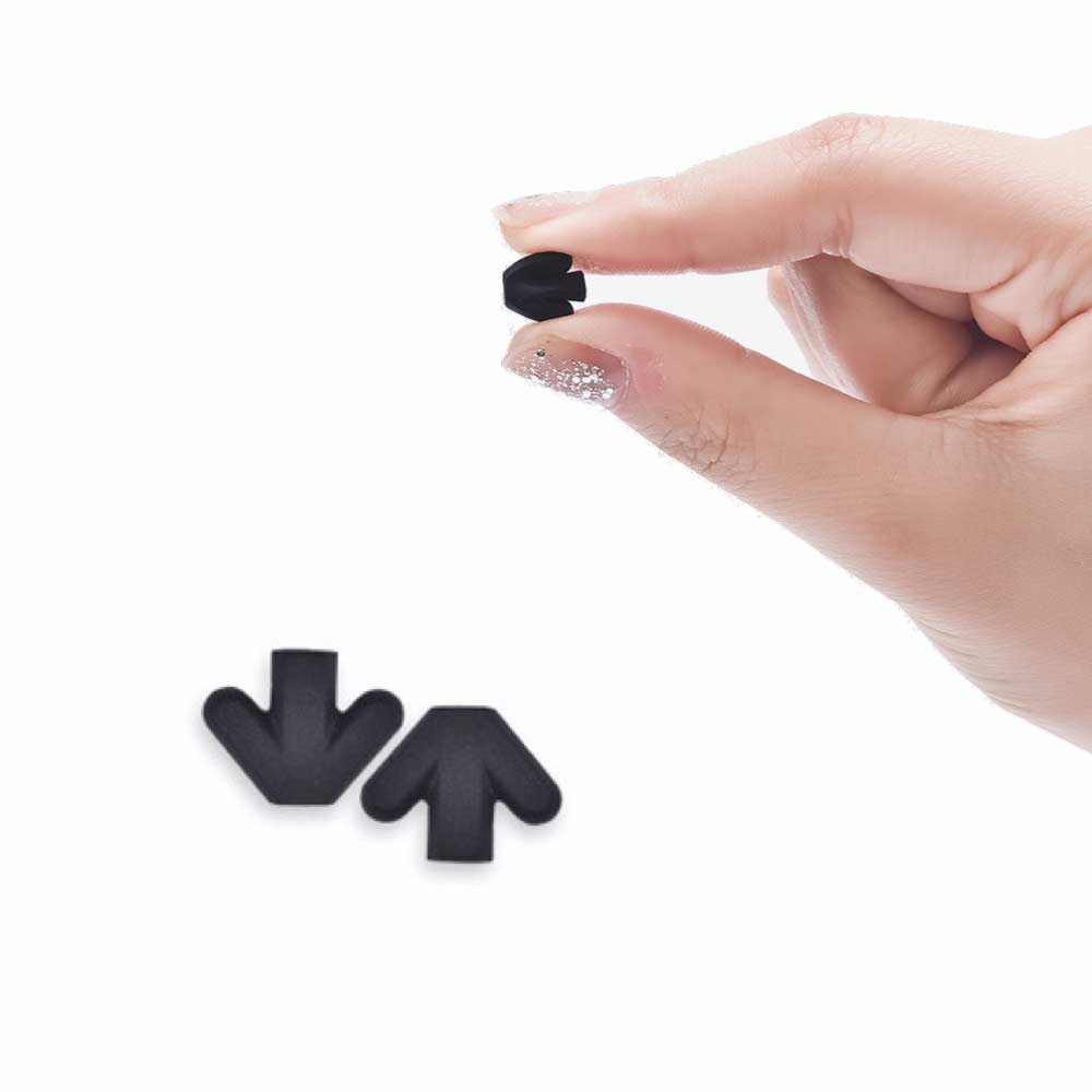 1 Pasang [ Hitam ] Pengait Kacamata Silikon - Anti Slip - Earhook Silicone - Penahan Hijab Style - KP8085