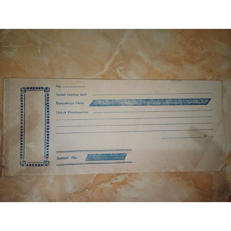 

kuitansi lama tahun 50an
