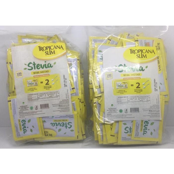 

Siap Kirim Gula Tropicana Slim Stevia Gula Diet 100 Sachet
