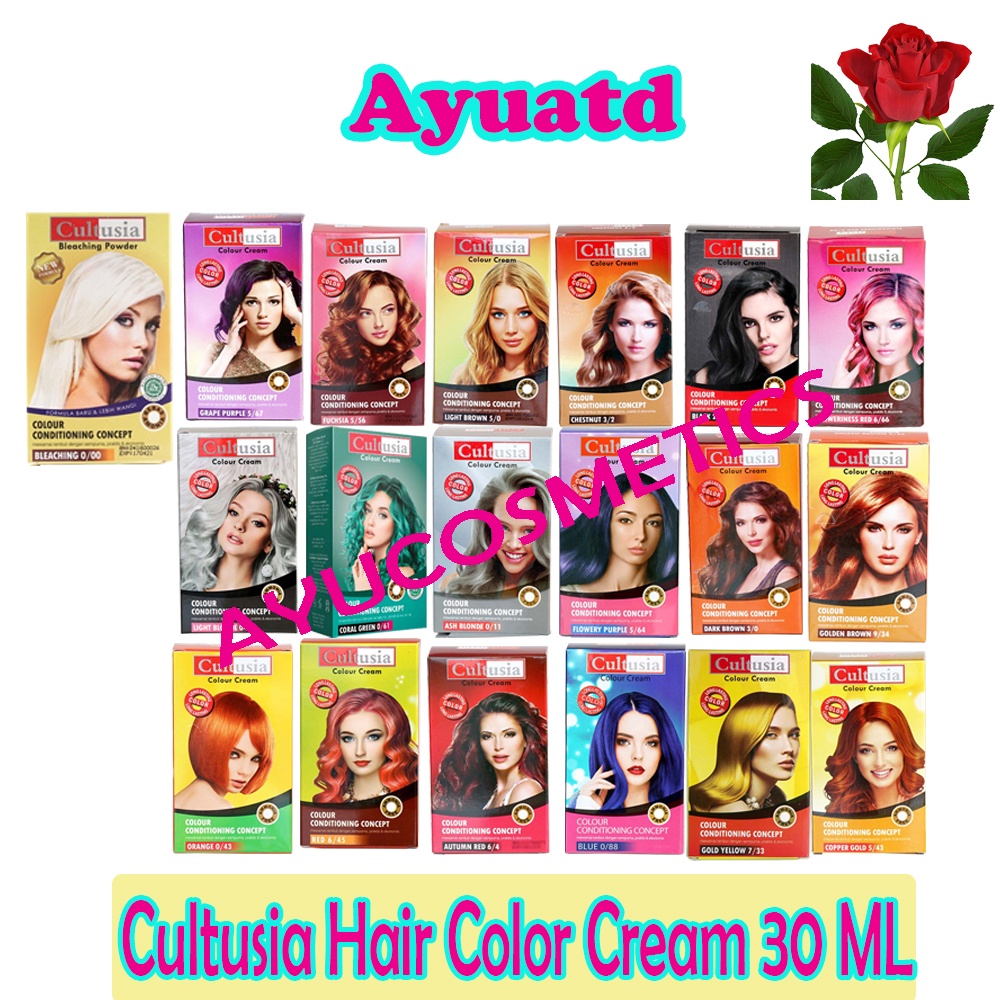 Semir Rambut Cultusia Hair Colour Cream 30 Ml