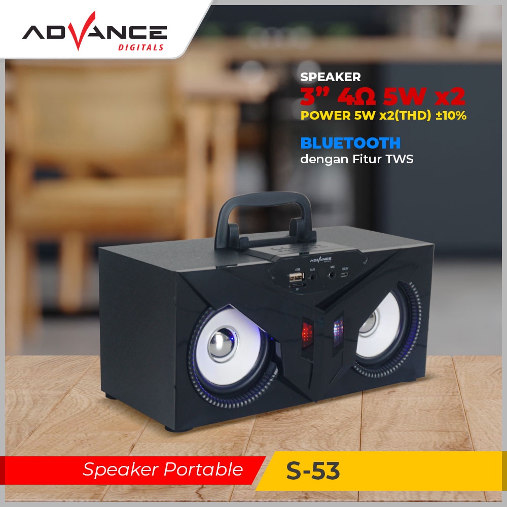 【READY STOCK】Advance S-53 Speaker Portable Bluetooth Karaoke