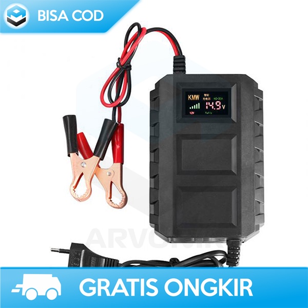 CAS SMART BATTERY CHARGER AKI MOTOR MOBIL TAFFWARE SIKEO 12V 20A ORI