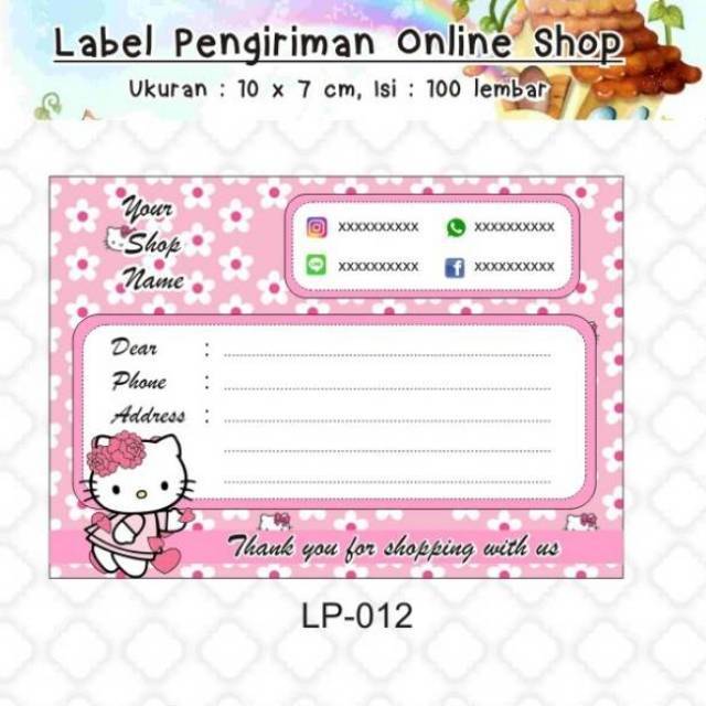 30 Ide Contoh  Stiker  Pengiriman Online Shop  Aneka 