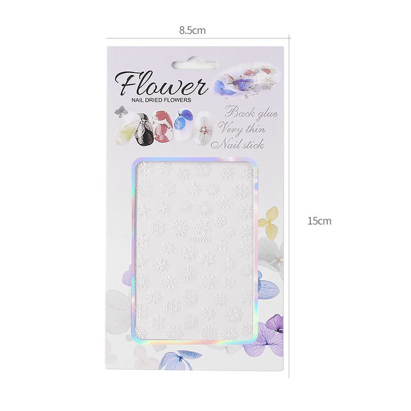 Stiker Kuku Desain Bunga Butterfly Api Bintang Bulan 3d Glitter Luminous Untuk Dekorasi Nail Art