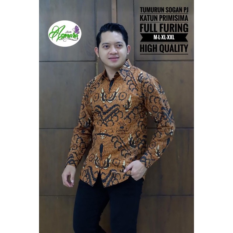 BATIK PRIA TUMURUN SOGAN LAPIS FURING KATUN HALUS SRAGENAN SIZE M-XXL HIGH QUALITY SIZE M-XXL