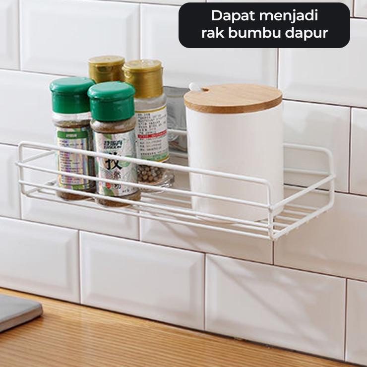 Top Now Dejavu Rak Dapur Rak Sudut Kamar Mandi Tempel Dinding Keramik Besi Serbaguna Rak Sabun Kamar Mandi HRM135 Rak Kamar Mandi