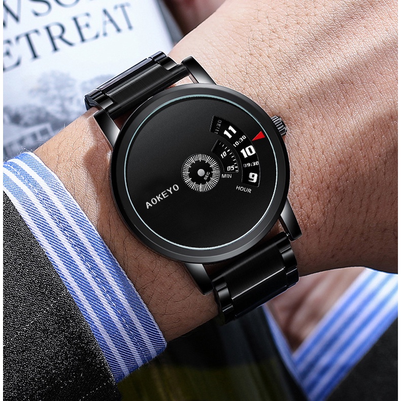 AOKEYO S230 Jam Tangan Pria Anti Air ORI Luxury Bisnis Quartz Watch Free BOX And Kartu-2