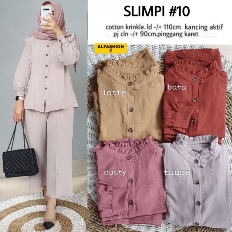 {BISA COD} SLIMPI SET •SETELAN REMAJA DEWASA