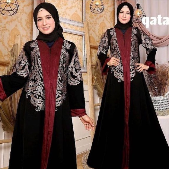 Exclusive Abaya Arab Gamis hitam syar i Dres Fashion Muslim Dubay Turky qatar by hans Grosir Abaya
