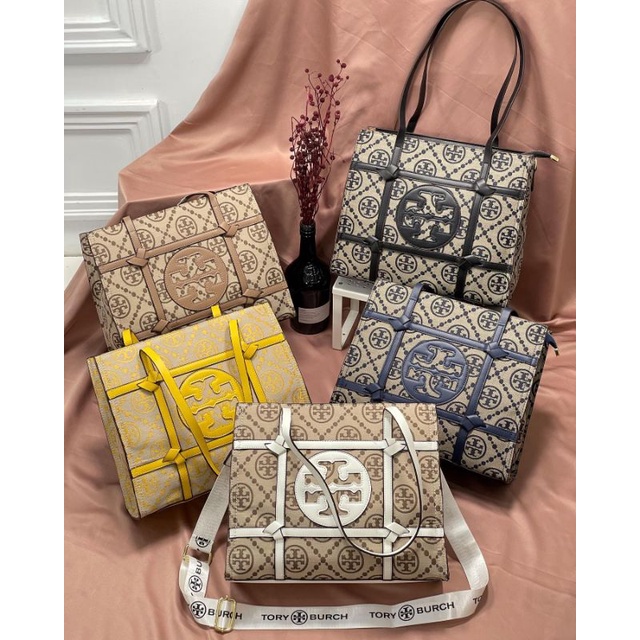 Tas Totebag Wanita Tas Shopperbag Tory Burch Ella List Tote bag Import TB Tas Slempang Murah -B3