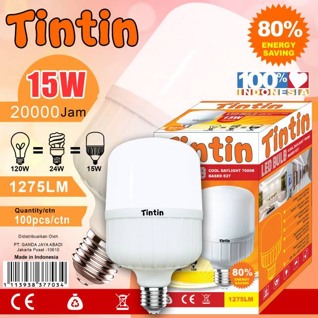 BOHLAM LAMPU LED CAPSULE TINTIN 15 WATT