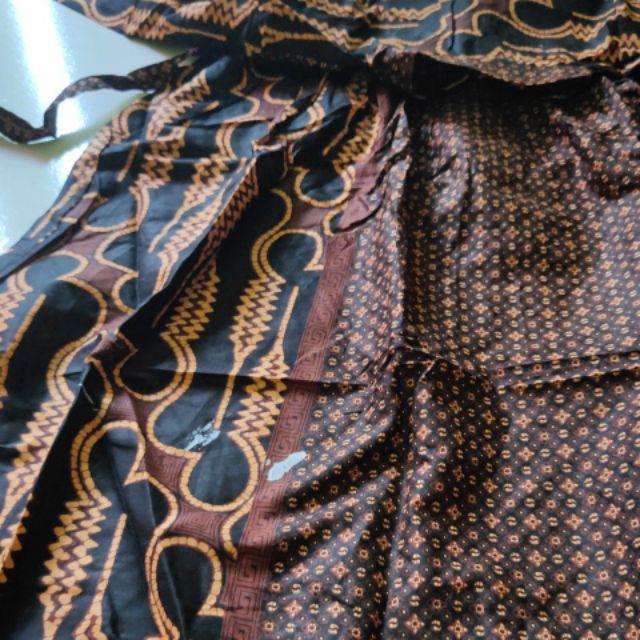 Couple Gamis Batika Parang Black Sarimbit Gamis Batik Kombinasi Long Dress Klok Seragam Pesta Muslim