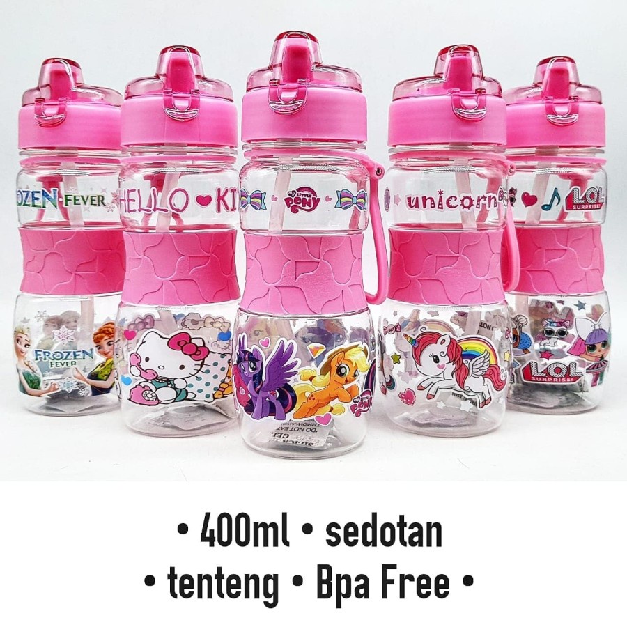 Botol Minum Karakter Anak 3688 Eklusif BFA free Ukuran 400ML