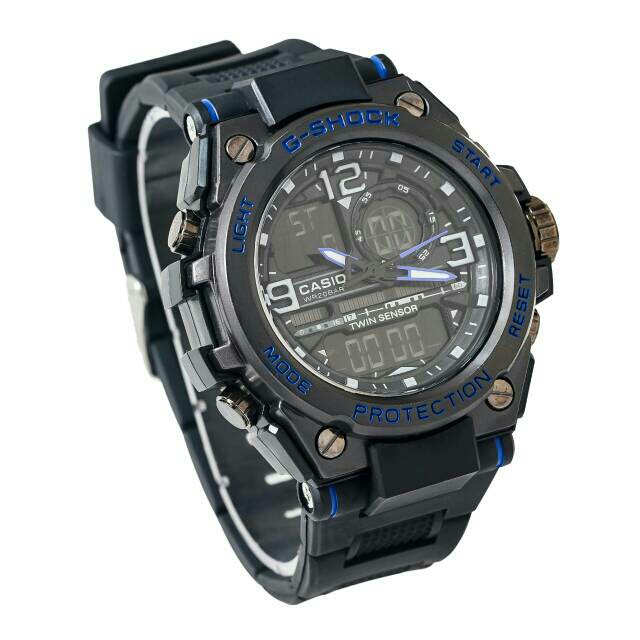 BISA COD !!!! JAM TANGAN PRIA G-SHOCK CASIO METAL RUBBER GST 8600 DUAL TIME / JAM TANGAN