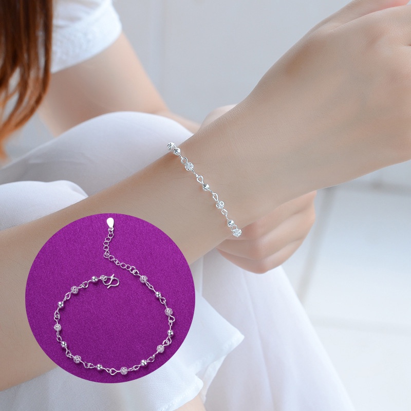 Gelang Kaki Sterling Silver 925 Gaya Korea Untuk Wanita Aksesoris Fashion