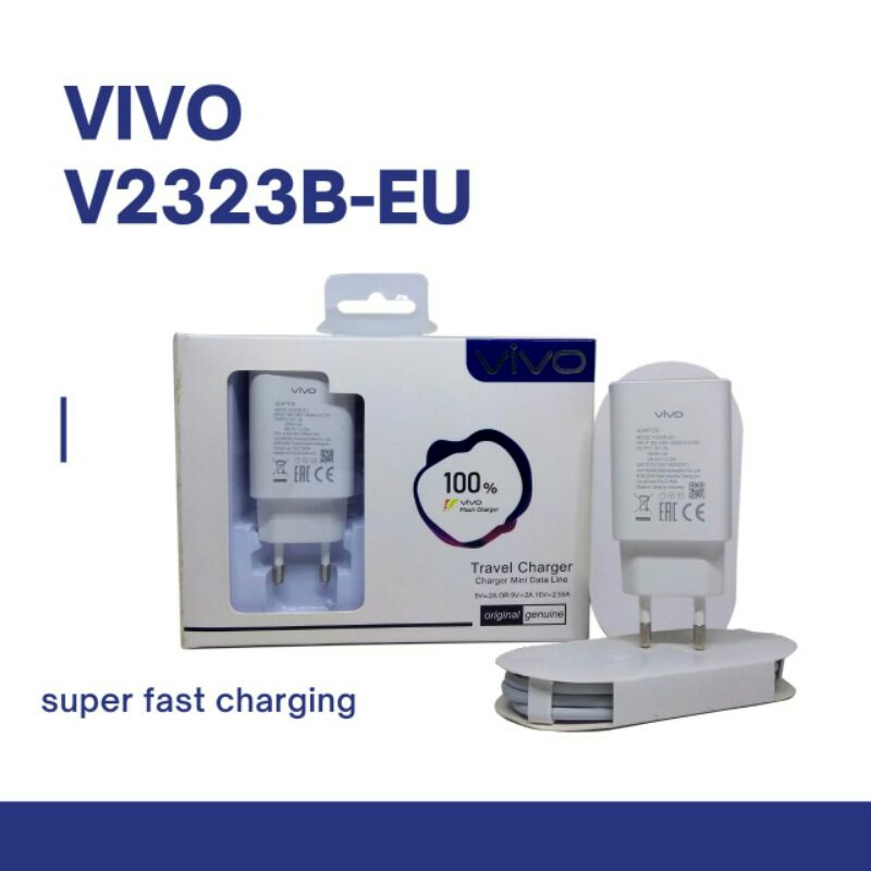CHARGER VIVO Y30 Y50 USB TIPE C FAST CHARGING ORIGINAL 100% 2323B-EU