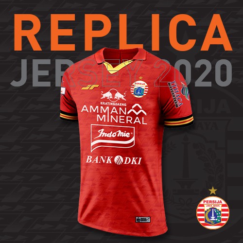 Persija Official Jersey Replica Home Kit Player Red 2020 | Shopee Indonesia