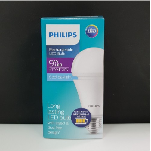 Lampu LED Philips Emergency 9W Putih Bulb Rechargeable 9 Watt 6500K