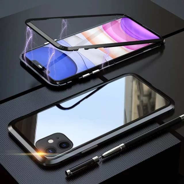 Case Magnetic Depan Belakang Kaca 360 Premium Glass REALME C15