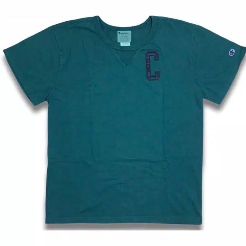 Kaos Champion Tshirt Life Vintage Reverse Weave Green ORIGINAL