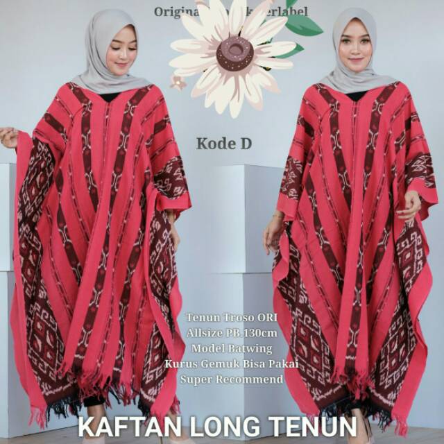 Kaftan Bahan Tenun Troso - Kaftan Long Tenun