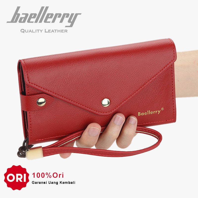 BAELLERRY N8616 Dompet Wanita Panjang Clutch Dompet Handphone Bahan Kulit PU Leather WATCHKITE WKOS
