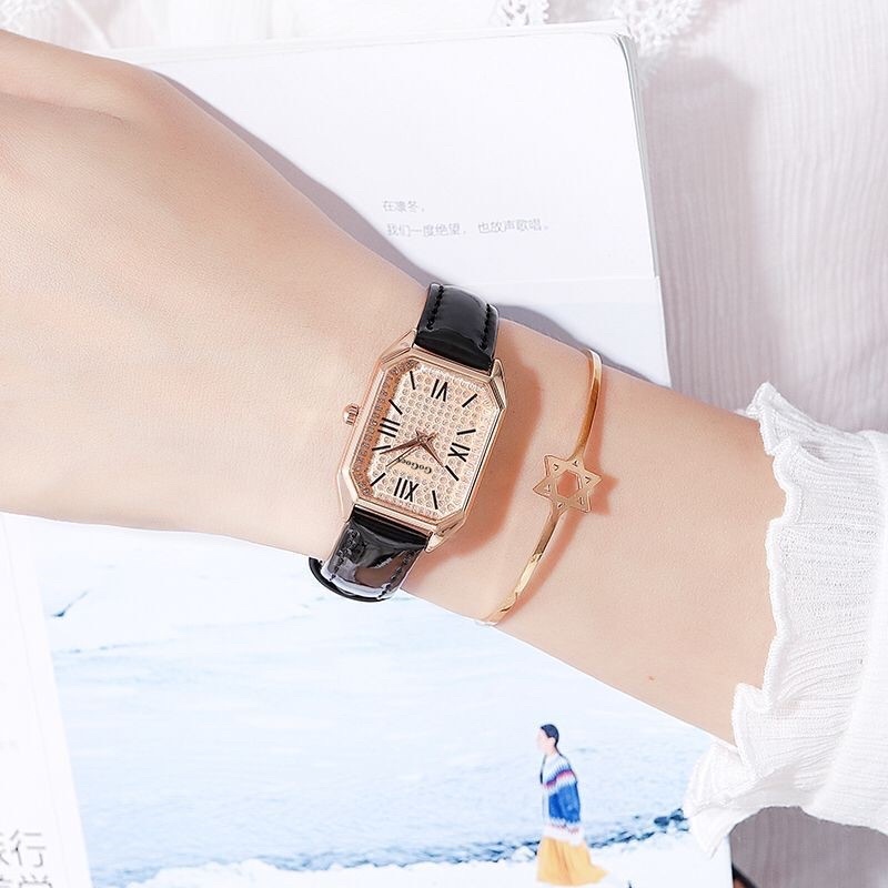 Jam Tangan Vintage Wanita 008 Analog Gaya Retro Korea Trend 2022 Watch Ulzzang