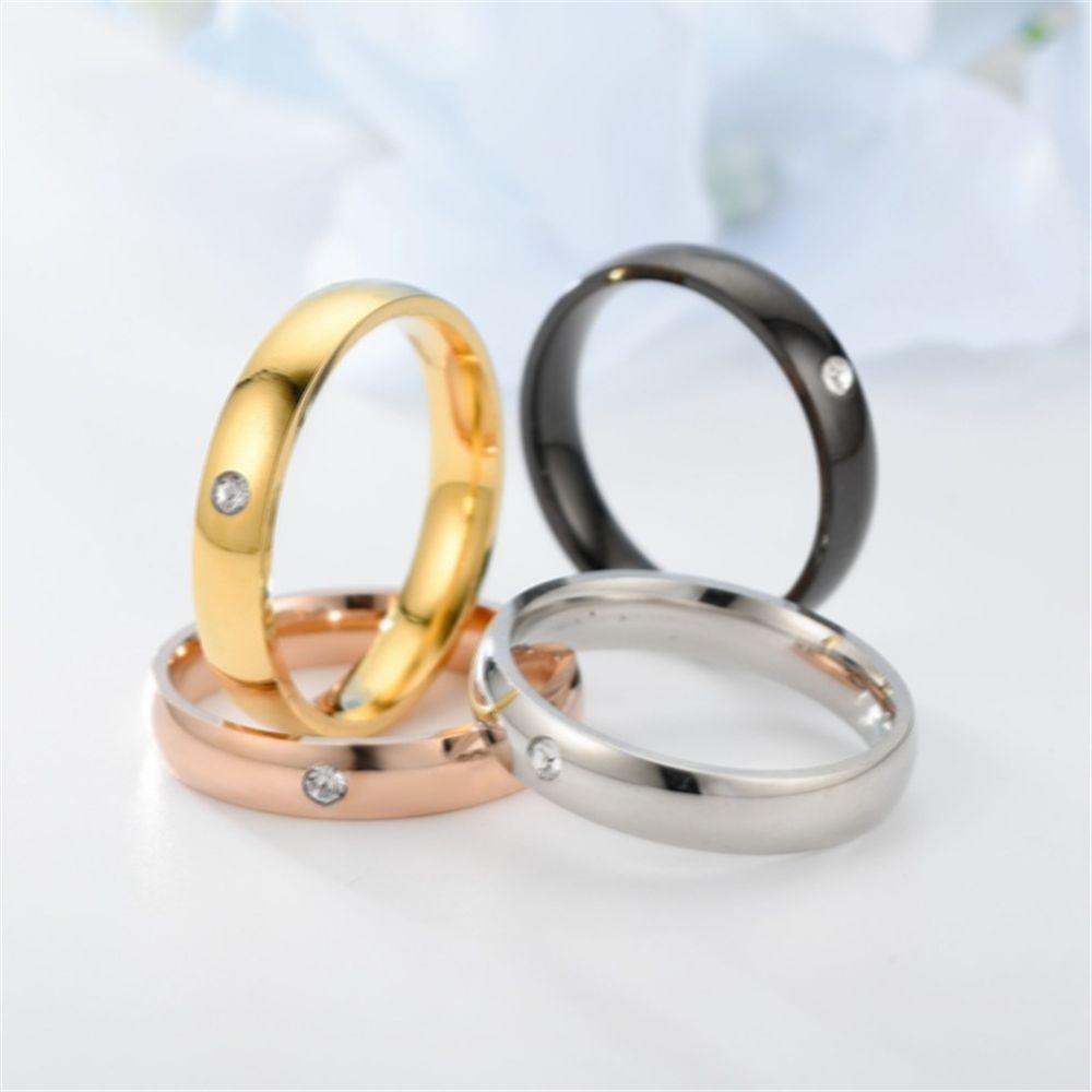 Preva Cincin Couple Fashion Titanium Steel Vintage Kristal Boho