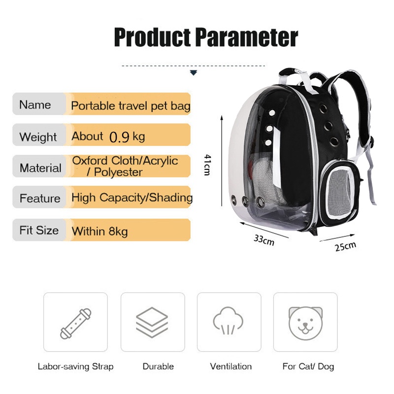 【Yayapet】Tas Ransel Pet Cargo Kucing Cargo Hewan Atau Travel Bag Nyaman Dan Anti Air Cat Bag Pet Bag Pet Carrier
